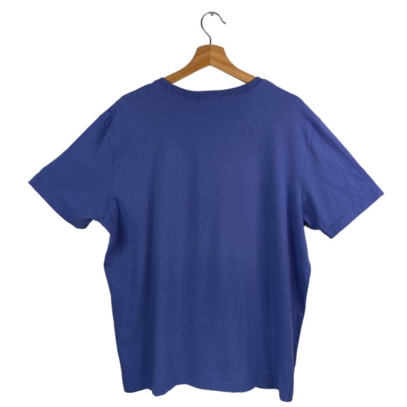 Club Monaco Logo Tee Club Monaco Crest Everyday Casual Shirt Blue Indigo Sz XL - Picture 4 of 7